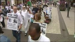 Stop the War protest over Israel Hizbollah war News Clip