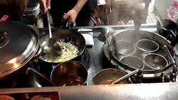 stir-fried vegetable Stock Footage