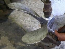 Propeller Ship Repairing Stock Footage