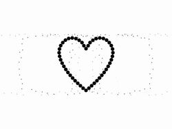 HEARTS - heart, pure black dots (TRANSITION) Stock Footage
