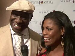 INTERVIEW: Omarosa Manigault Stallworth & Michael Clarke Duncan on presenting at the Hoodie Awards... (Footage by WireImage Video/GettyImages) Stock Footage