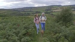 Country Walk with my Grandmother Stock Footage
