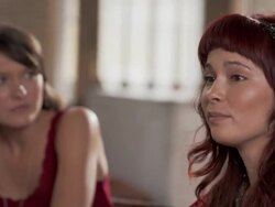 CU   young women chatting and laughing Stock Footage