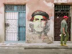 MS Shot of Old Havana with Pedestrians / Havana, Cuba  Stock Footage