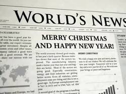 Christmas and New Year Newspaper Stock Footage