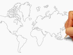 World Globe Sketch Stock Footage