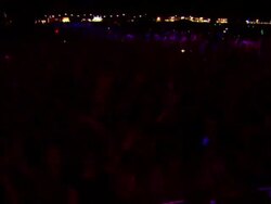 W/S EXT Concert Crowd Night Stock Footage