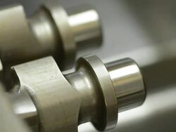 back view twin metal blade was cleaned by chisel Stock Footage