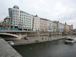 View to Vltava, Prague, Chech Republic, HD Stock Footage
