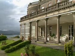 MS  View of two story mansion / Bantry, County Cork, Ireland Stock Footage