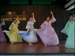 Maria Clara folk dance, Nayong Pilipino Dance Troupe, Philippines Stock Footage
