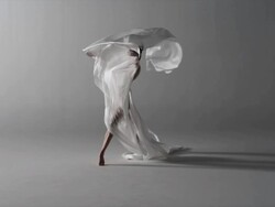 woman with silk draped around her Stock Footage