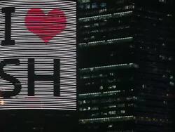 WS TU Old European buildings at night / Shanghai, China Stock Footage