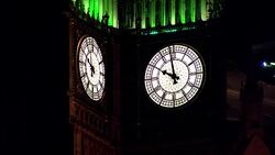 Palace Of Westminster Night Shot Aerials News Clip