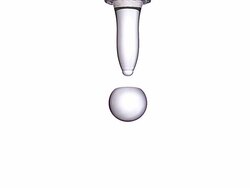 CU SLO MO Shot of Drop of Water falling against / Vieux Pont en Auge, Normandy, France Stock Footage