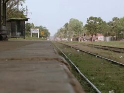 WS View of Sri Lanka Batticaloa  train station / Batticaloa, East Sri Lanka, Sri Lanka Stock Footage