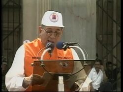 NICARAGUA: MANAGUA: HUNDREDS TAKE PART IN ANTI EARTHQUAKE DRILLS News Clip