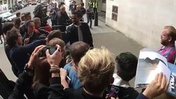 Craig David arriving at BBC Radio at Celebrity Sightings in London Stock Footage