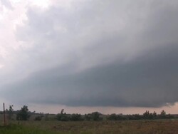 Rotating Supercell Thunderstorm, Storm Clouds Stock Footage
