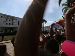 Venezuelans Continue To Pay Respects To Hugo Chavez As He Lies In State Stock Footage