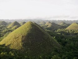 WS View of Chocolate Hills / Carmen, Bohol, Philippines Stock Footage