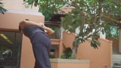 Women exercising yoga Stock Footage