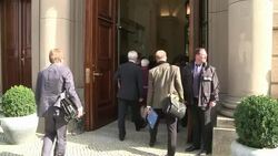 CLEAN : Merkel defeated rivals discuss possible co News Clip