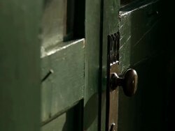 CU Old doorknob / Hooker, OK, United States  Stock Footage