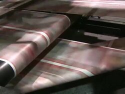 MS Shot of offset printing machine / Frankfurt, Hesse, Germany Stock Footage