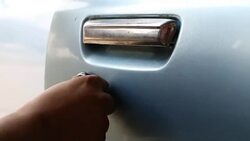 ignition lock  with door car keys Stock Footage