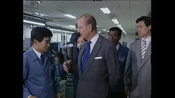 Prince Philip Visits Electronic Factory News Clip