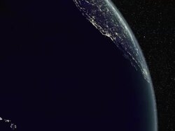 Night zoom over the Northern hemisphere, loopable. Stock Footage