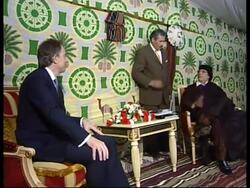 British PM with Gadhafi, excerpt of presser Instructional Video