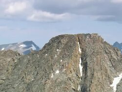 CU AERIAL ZO Shot of Granite Peak mountain area / Montana, United States Stock Footage