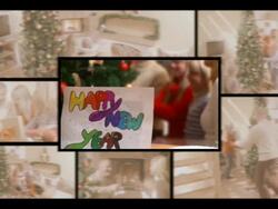 HD MONTAGE: Family At New Year's Eve Stock Footage