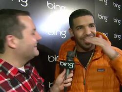 INTERVIEW: Drake on finally making to Sundance at Bing Bar Sundance 2012 - Day 3 in Park City, Utah, on 1/21/2012 Stock Footage