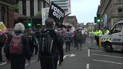 Anti-austerity demonstration in Manchester as the Conservative party conference opens News Clip