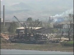 Scene at border crossing, soldiers drilling News Clip