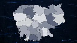 Cambodia network map Stock Footage