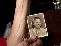 Portrait of a Holocaust Survivor Stock Footage