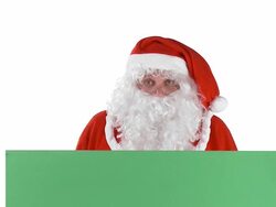 Santa Claus saluting Stock Footage