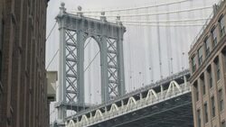 Manhattan Bridge Establishing Shot Stock Footage