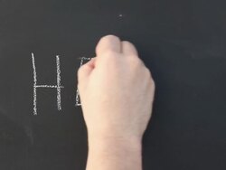 Writing &quot;Help&quot; on the School Blackboard - HD &amp; PAL Stock Footage