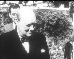 MR CHURCHILL GREETS FRENCH BOY REFUGEES - News Clip