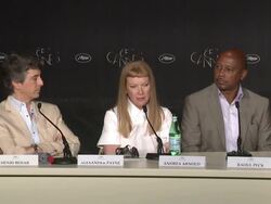 INTERVIEW: Andrera Arnold on a special category for female film makers at The Jury Press Conference: 65th Cannes Film Festival on May 16, 2012 in Cannes, France. (Footage by WireImage Video/Getty Images)  Stock Footage