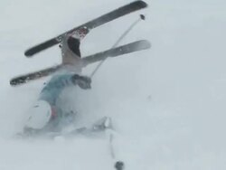A skier doing a jumping trick. - Slow Motion Stock Footage