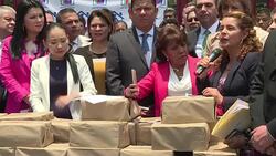 CLEAN : Anti gay marriage petitions delivered to Mexico lawmakers News Clip