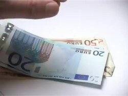 Counting Euros Stock Footage