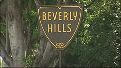Generic pull focus of Beverly Hills sign News Clip