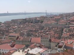 Skyline of Lisbon Stock Footage